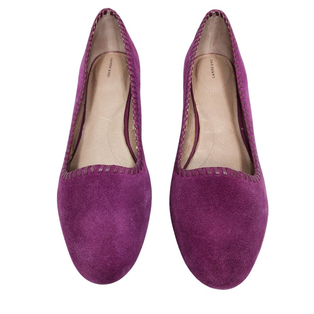 Lands' End Womens Suede Ballet Flats Size 9B